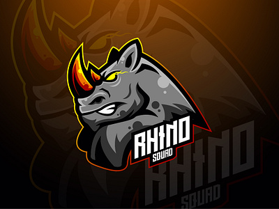 Rhino Squad Mascot esport esport logo esport mascot game logo game mascot logo rhino rhino logo design rhino mascot rhino squad mascot logo