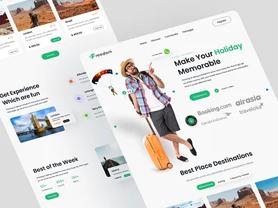 Travel Agency Landing Page adventure website hotel booking hotel booking website landing page tour website travel agency travel web design travel website travelling website ui uiux ux vacation web web design website design