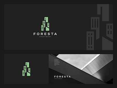 Foresta Apartment apartment branding building character constructions design forest graphic design icon illustration logo realestate symbol vector