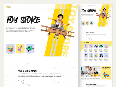 Toy Store app baby branding child website design graphic design illustration parent web product design shopping store toy toy store ui ui ux uix user interface ux web design yellow