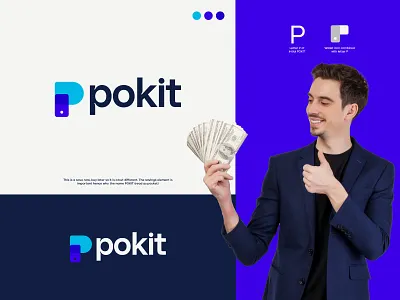 Pokit | Letter P - Saas - Web3 - Savings App Logo Design animation app icon branding business logo corporate logo gradient logo graphic design letter p logo logo design modern logo p p logo saas savings app startup logo tech technology wallet app web3