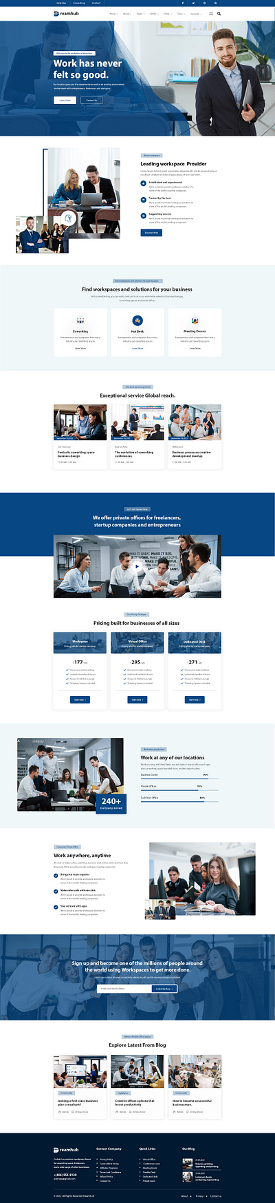 Dreamhub Digital Agency and Software Company HTML5 Template graphic design