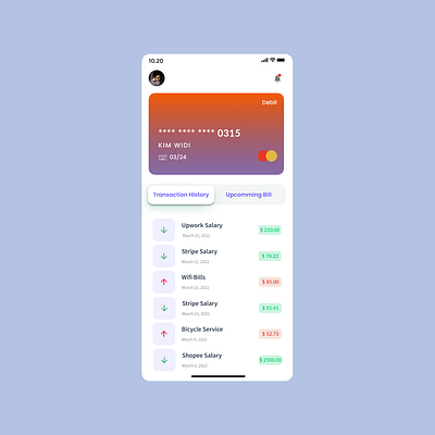 E-Wallet Debit app design figma ui ux