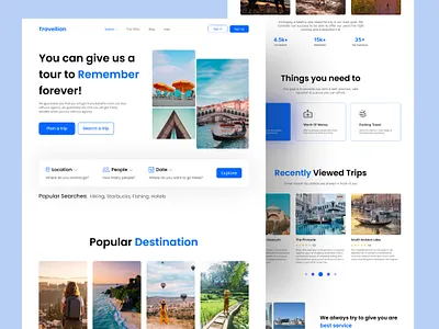 Travel Website Design branding tour tourism travel header design travel landing page travel ui travel ux travel website travel website design ui web design