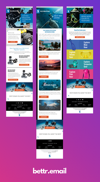 Email Design for ScubaPro design email email design email marketing figma graphic design newsletter