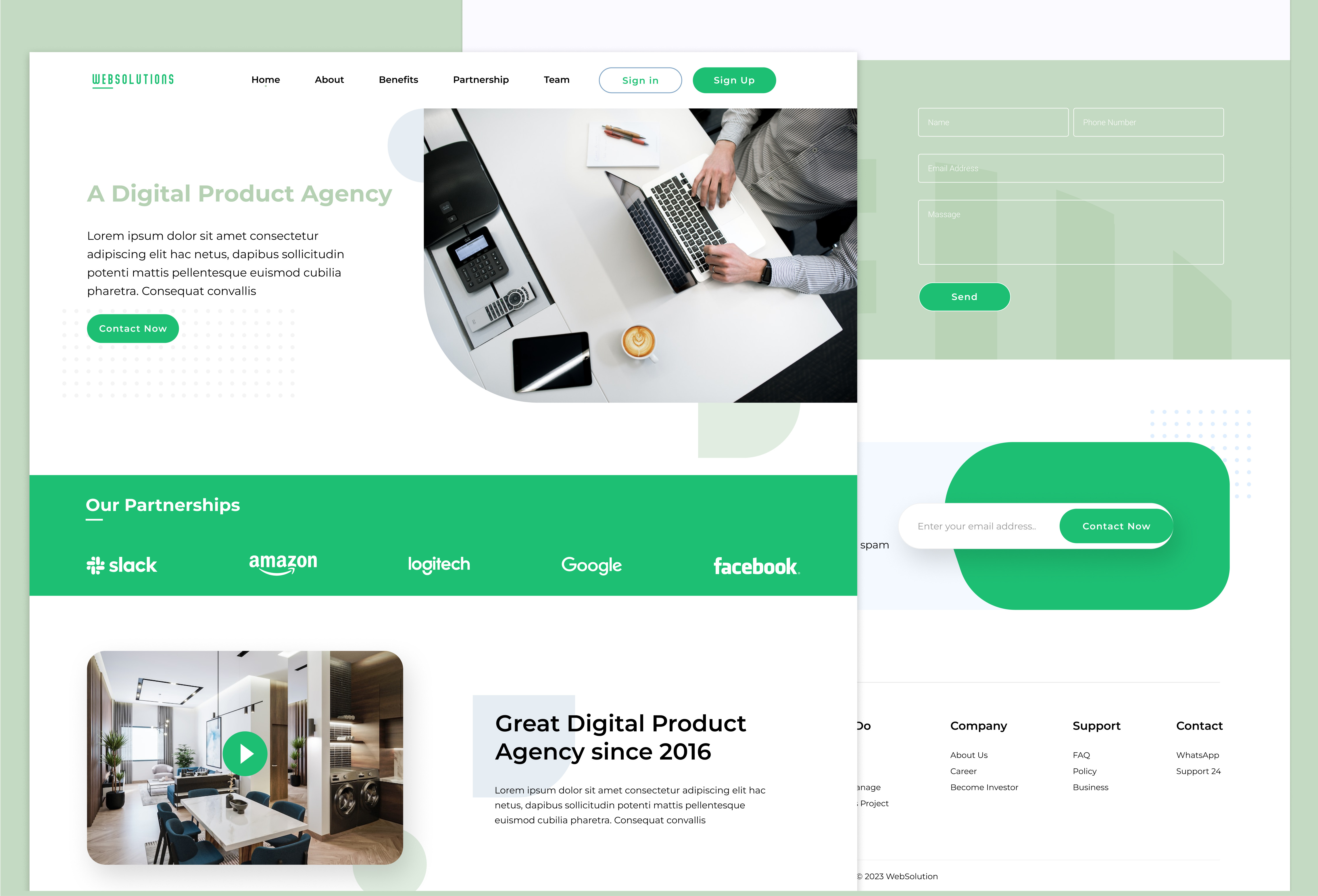 Web Solution Template landing page landing template web web design web solution website design