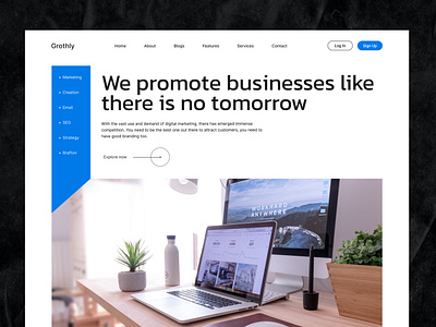 Agency Web Header agency agency landing page agency website bitmate bitmate studio clean design digital marketing interface landing page trend ui ux web web design web header web ui web ux website