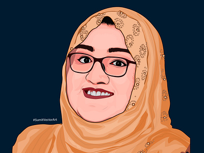 Hijabi Beauty- A Vibrant Vector Portrait artistsondribbble artwork creative designer designinspiration digital art digitalartist dribbble graphic design hijablove hijabstyle illustration line art muslimahpower portrait painting portraitart sumit vector art vector vectorillustration womenempowerment