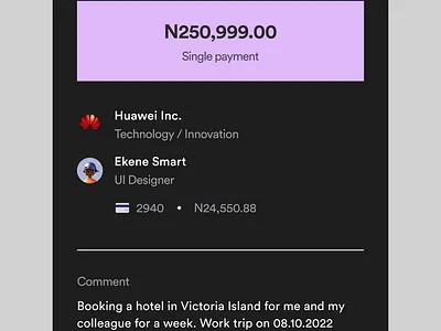 Invoice Request Display figma fintech financial uidesign