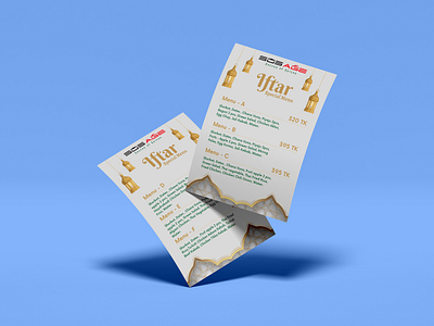Double Sided A4 Size Iftar Special Menu Card Design! branding creative design graphic design graphicdesign illustration vector