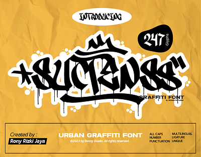 Suctenss - Urban Graffiti Font brush font