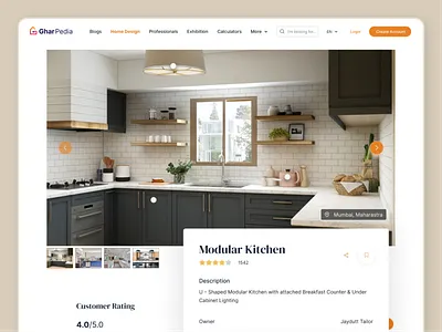 Gharpedia Website apartment e commerce home homepage interior ui webapp website