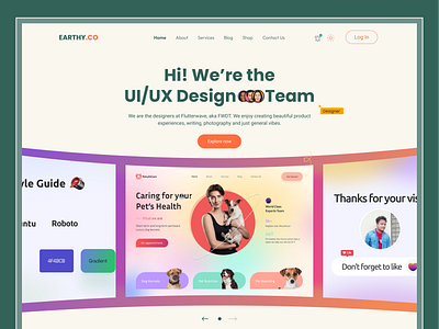 EarthyColor - UI UX Team Landing Page agency branding corporate creative digital agency earthy color agency graphic design startup team theme maker ui ux website