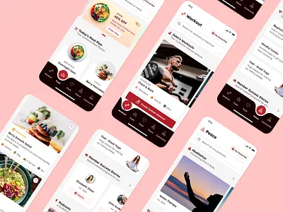 Snap Fitness Mobile Application application calorie fitness gym health healthy recipe ui ux workout yoga