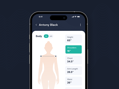 Aina Mobile Application application ar body measurement mobile ui ux