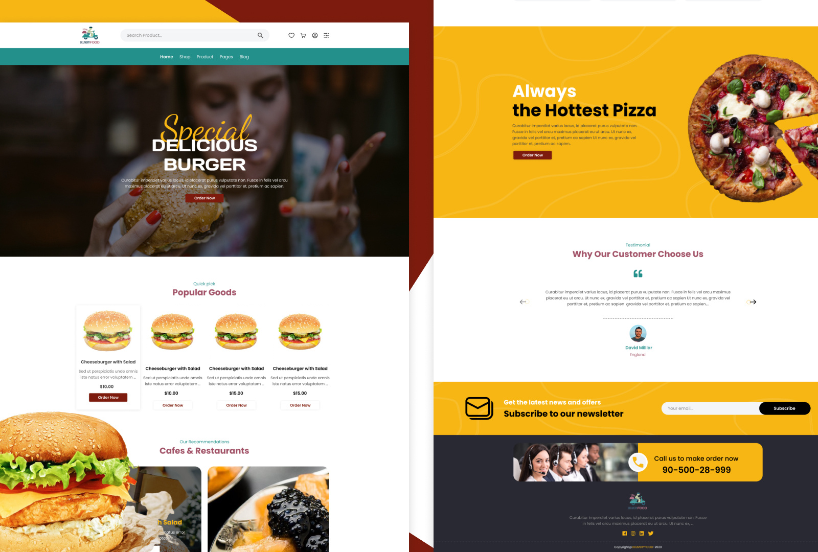 Food Website UI Design by Graphic Spott on Dribbble