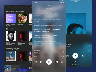 Music Streaming App app design figma music ui