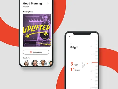 Fitnessplans Mobile Application application dashboard design fit fitness health mobile playlist ui ux workout