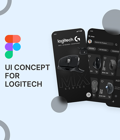 Unique App Design For E-commerce Logitech app design figma graphic design ui uidesign