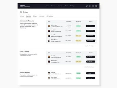 Remems | Member Setting Page clean ui design desktop design minimal ui setting page ui ui uiux