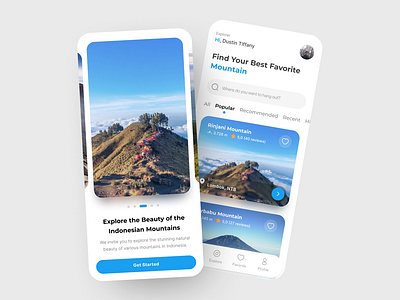 PeakFinder Mobile Apps Design Concept branding design graphic design mobile app mobile app concept mountain travel travel app ui ui design ux