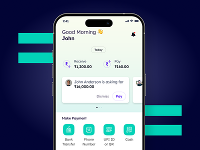 DIMO UI application bank finance fintech manage mobile payments ui ux