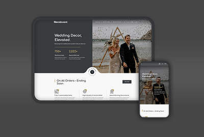 Wedding Decor, Elevated Website designed by TaibaCreations attractive website branding business website design graphic design landing page mockup responsive website ui web website ui design]