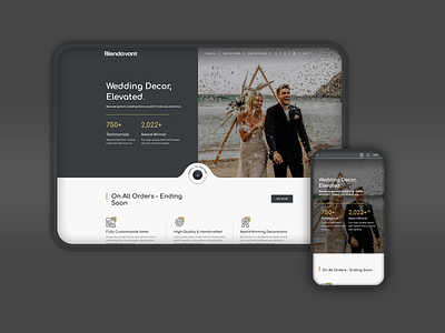 Wedding Decor, Elevated Website designed by TaibaCreations attractive website branding business website design graphic design landing page mockup responsive website ui web website ui design]