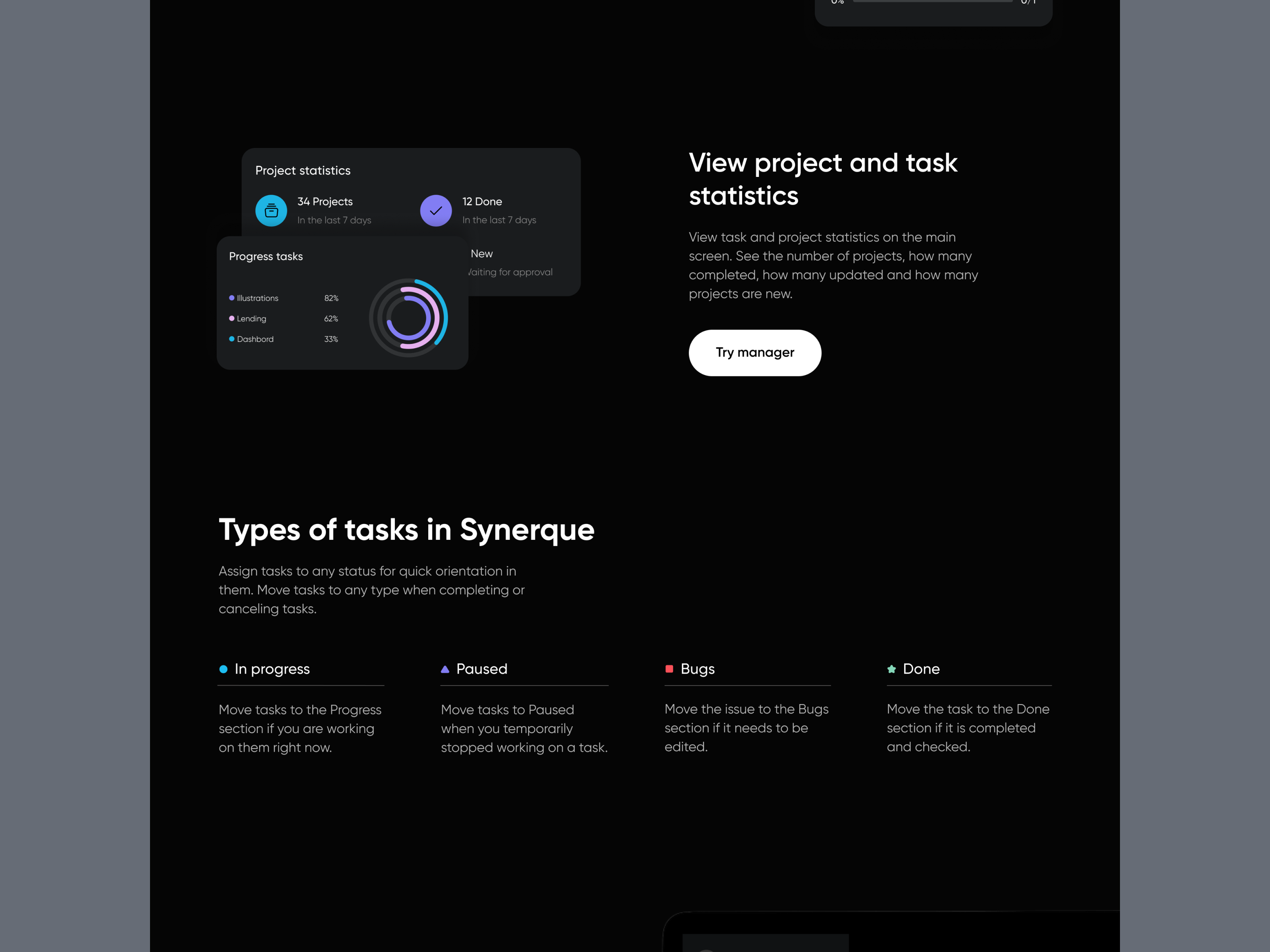 Synerque - Landing page design for a task management platform by ...