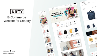 Nifty Fashion E-Commerce Website bags branding design ecommerce fashion graphic design landing page redesign shopify template ui ux website