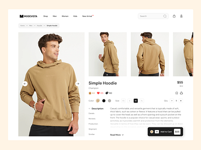 Fashion E-Commerce Product Detail Page buy checkout design desktop detail e commerce fashion product ui website