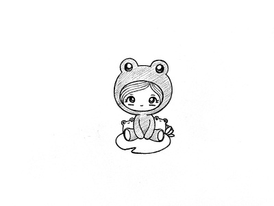 Day 054-365 Hanging Out with My Friends 365project cute frogs illustration kawaii pencil