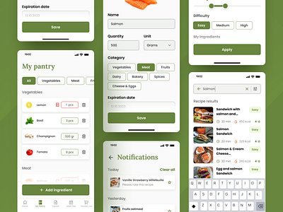 EatWell - Cooking app app cooking cooking app design meal planner mobile design recipes search recipes ui ux uxui design