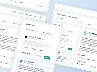 Job dashboard dashbaord figma jobs minimal search ui uiux