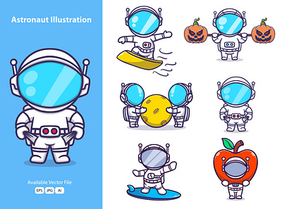 Cute astronaut 3d animation astronaut branding case study cute design galaxy graphic design illustration illustration art ilustration logo moon motion graphics space stickers ui vector vector art