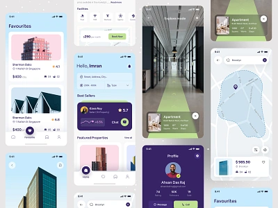 Real Estate App UI agency apartment app building business house minimal mobile property real estate realestate realtor rent ui vr