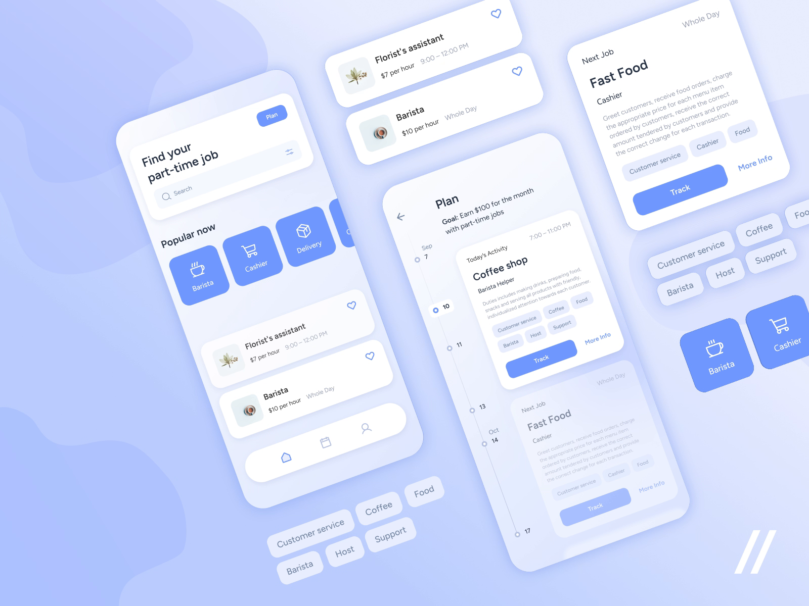 Part-Time Job Mobile IOS App by Purrweb UI/UX Agency on Dribbble