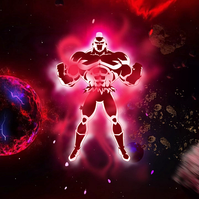 Jiren created in after effects 2d aftereffects animation design dragon ball super illustration jiren motion graphics