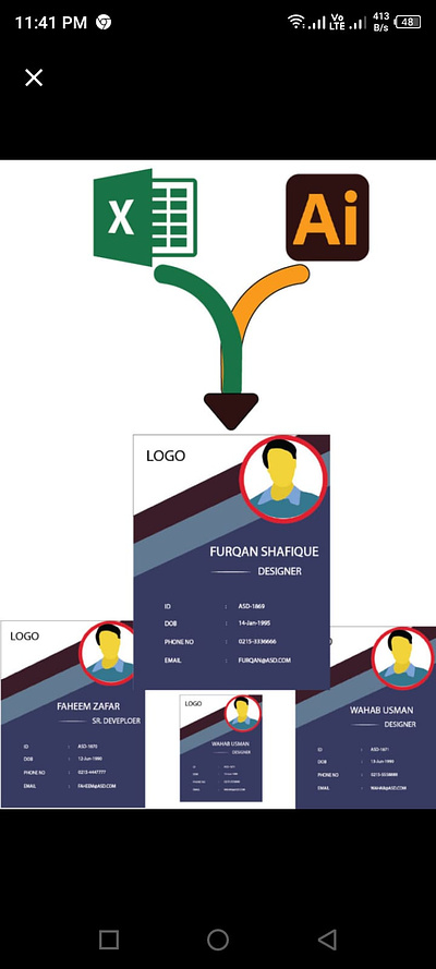 variable data merge & flat vector images illustration vector