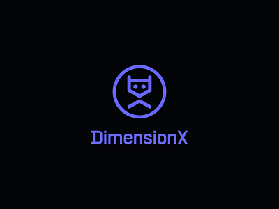 Dimension X brand design brand identity branding cat character design emblem geometric graphic design icon identity illustration logo logo design logotype mark monogram robot sign symbol