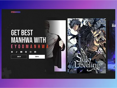 EYOOMANHWA animation graphic design logo manhwa motion graphics ui
