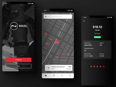 NOZL - FBO Locator (Mobile App) app development cross platform design energy industry app energy tech design fbo operator fleet management fuel analytics fuel delivery app fuel management system fuel pos system fuel pricing insights fuel tracking interactive design iot fuel solutions mobile app design nozl app real time analytics ui design ux design