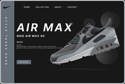 Air Max Shoes Gray and Black Comb figma graphic design ui uiux
