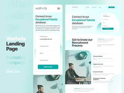 Wathefa Landing Page UX/UI design landing marketing ui ui ux uidesign uiux webdesign website