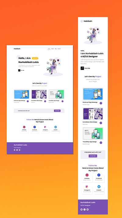 Nurhabibah Lubis ui ux website portofolio