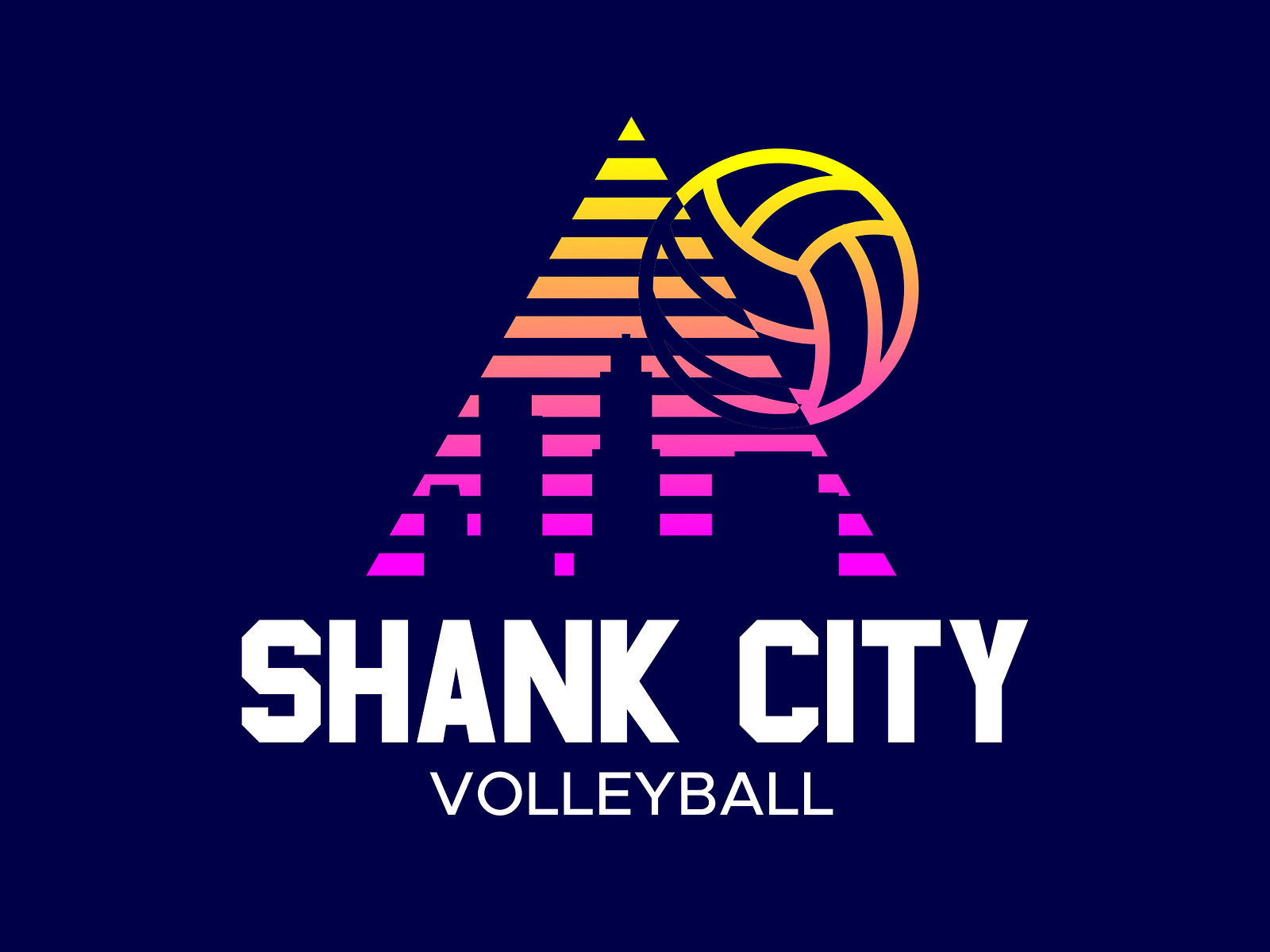 Logo Design for Shank City Volleyball by John Poh on Dribbble