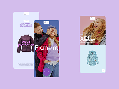 Premont / main children clean clothes design ecommerce kids outwear site store ui ux web