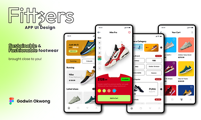 Fittzers mobile UI app branding design graphic design illustration ui