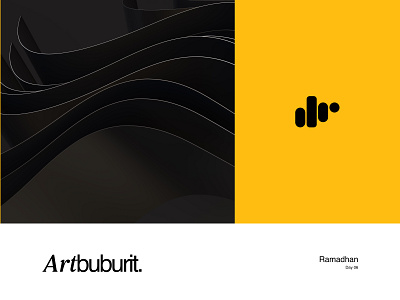 ARTbuburit Logo Day 0.6 black branding development graphic design idea ikon logo logomark logotype minimalism ramdhan rectangle split studio typography ui ux vector yellow