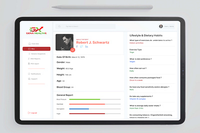 Health Record Dashboard Design dashboard data showcase figma graphic design health care layout medical medical dashboard patient profile reports layout reports showcase ui ui ux